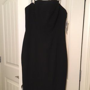 Black strapless dress